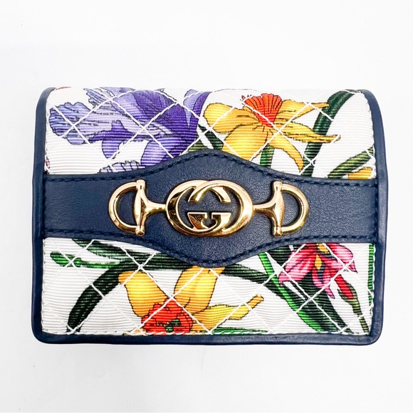 GUCCI Zumi Flora Compact Card Holder Flora Print Compact Wallet😳🔥🔥 - Picture 3 of 15